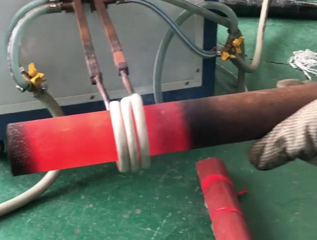 高頻感應加熱設備，鐵管棒料加熱測試